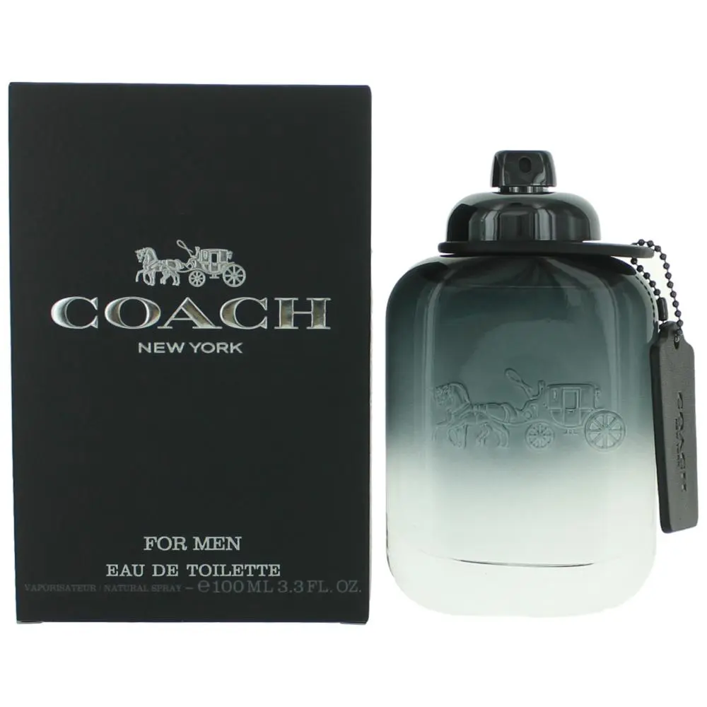 Coach Men's Cologne, 3.3 fl oz Spray, Woody Spice Cooling Eau de Toilette with Spicy Cardamom and Nashi Pear Notes