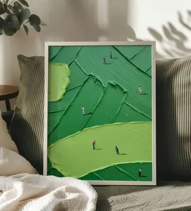 Golfer Gift Green Textured Canvas Art Golf Wall Art Green Textured Golf Art Golf Decor Sports Canvas Art, No Frame