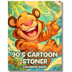 90s Cartoon Stoner Coloring Book: 90s Cartoon Stoner Coloring Book: 50 Trippy Coloring Pages for Stress Relief and Relaxation