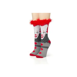 IT Pennywise Athletic Crew Socks - Tube Socks for Adults with 3D Print - 1 Pair