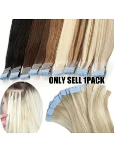 Mini Tape in Hair Extensions, Real Human Hair, Invisible Seamless Remy, for Women, 10pcs/bag, Natural Look, Easy Application