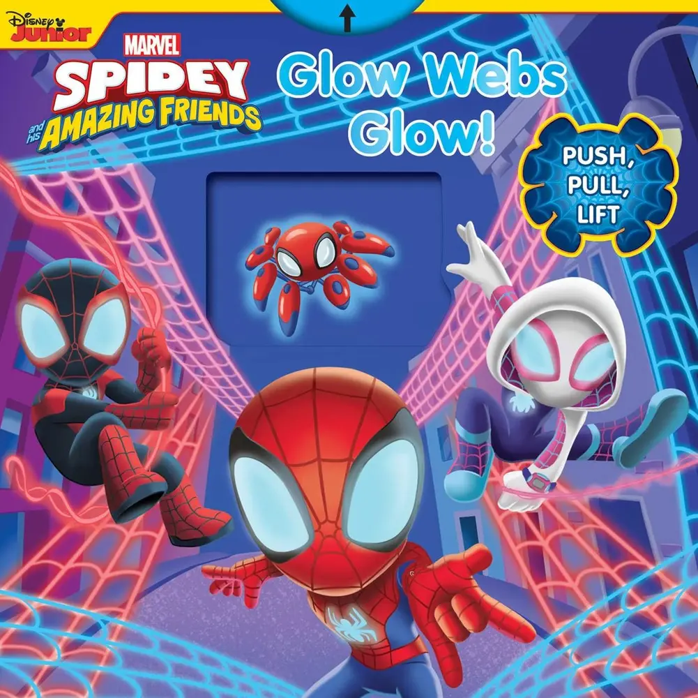 USED Book - Marvel Spidey and His Amazing Friends: Glow Webs Glow! by Baranowski, Grace (Board book) - english