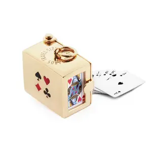 Playing Cards Charm, Gold