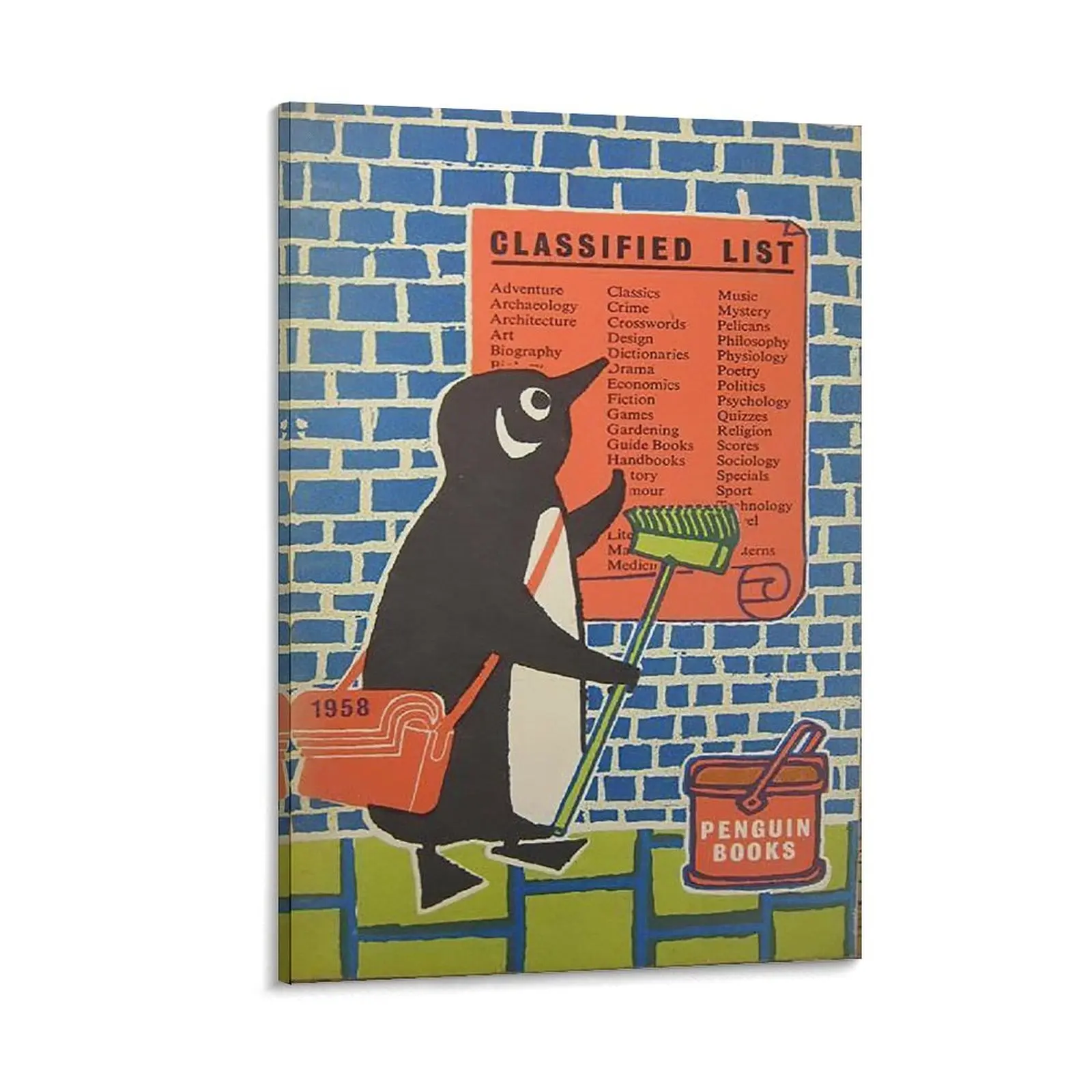 Ideal for A Trendy Room, This Cute Penguin Painting Poster Brings A Fresh, Cool Vibe. (2) Canvas Poster Bedroom Decor Sports Landscape Office Room Decor Gift Frames Ornaments
