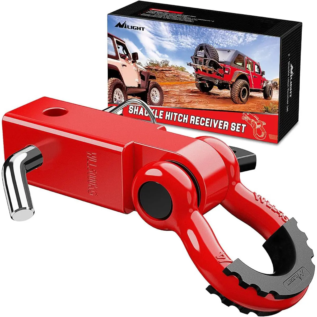 2" Trailer Arm + Shackles (Red)