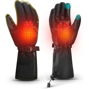 Heated Gloves Electric Rechargeable  Thermal Mittens Gloves for Men Women Winter Touchscreen  Warm Glove Liners Cold Weather Gloves for Cycling, Skiing, Snowboarding