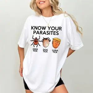 [100% Cotton] Know Your Parasites  Shirt, Subtle FDT T-Shirt, Subtle Resistance Graphic Tee, Sarcastic Clothing, Resist Outfits T-Shirt For Men And Women