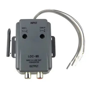 LOC80 Line Output Converter - 2 Channel High/Low RCA Converter Car Audio - Ideal for Subwoofer Amp - Line Level Converter for Car Stereo Amplifier - Easy Installation - Quality Sound