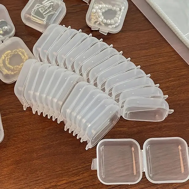 40pcs Clear Jewelry Box, Plastic Storage Containers, Square Clear Mini Jewelry Storage Box 40pcs Clear Jewelry Box, Plastic Storage Containers, Square Clear Mini Jewelry Storage Box