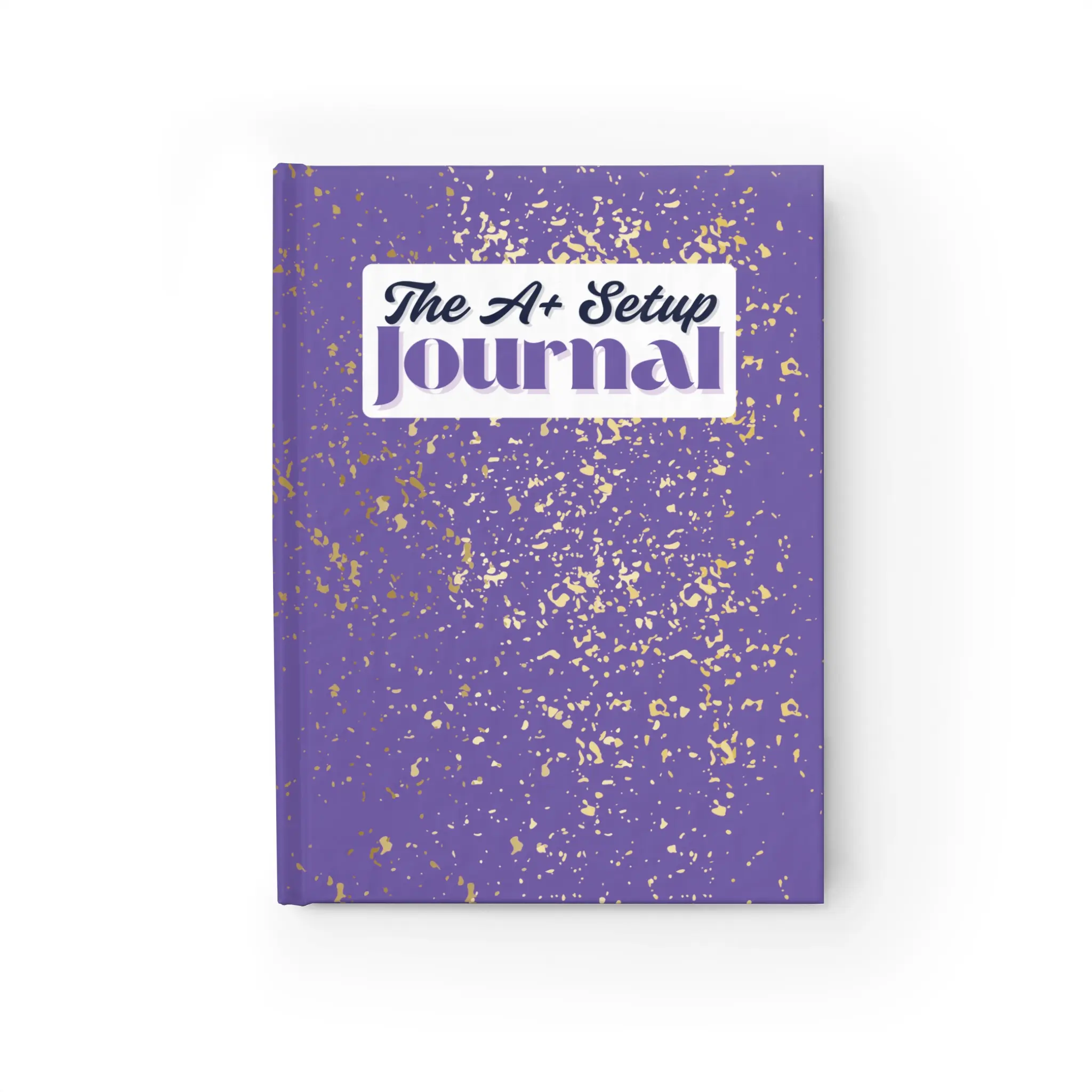 The A+ Setup Journal notebook | Purple speckled composition cover