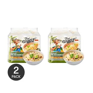 2 Pack MAMA Thai Tom Kha Coconut Noodles 4ct 12oz Each - Thai Instant Soup, Spicy Creamy, Quick Meal