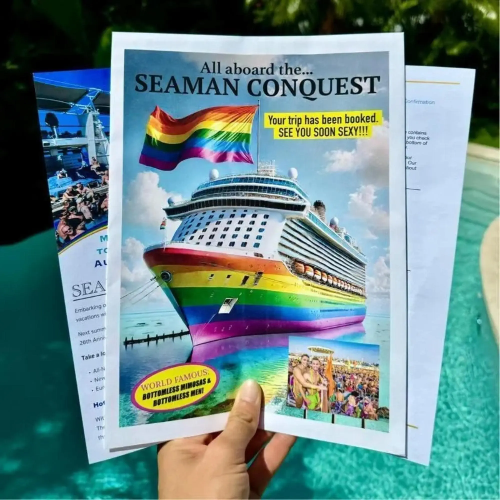 Luxury Cruise Booking Prank Letter, Funny Vacation Surprise Mail, Classic Novelty Gag Toy for Practical Jokes