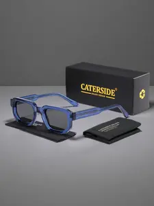 Unisex Square Frame Sunglasses Uv400 Protection PC+cp Lenses Casual Style All Season Eyewear for Travel Beach Music Festival Outdoor Sports