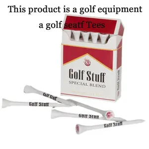 Creative Bamboo Golf Tees 12pcs Box Durable Enhanced Shot Distance & Precision Golf Gift Box for Enthusiasts