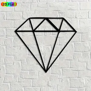 1pc Diamond Metal Wall Art,Dazzling Diamond Statue Mural, Ideal Gift for New Year, Valentine's Day, Diamond Decor Enthusiasts, Rust-Resistant Metal Wall Decor Wall Sculptures, Perfect for Bedroom Wall & Balcony Fence, Luxurious Home Decor Accent