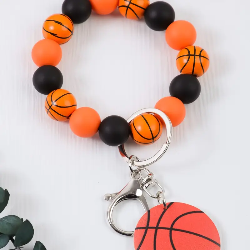 Sporty Keychain Pendant, Rugby Charm Sports Wrist Key Ring, Backpack Accessory, Car Key Anti-Loss Bracelet, Gift for Friends, Keychain Accessories
