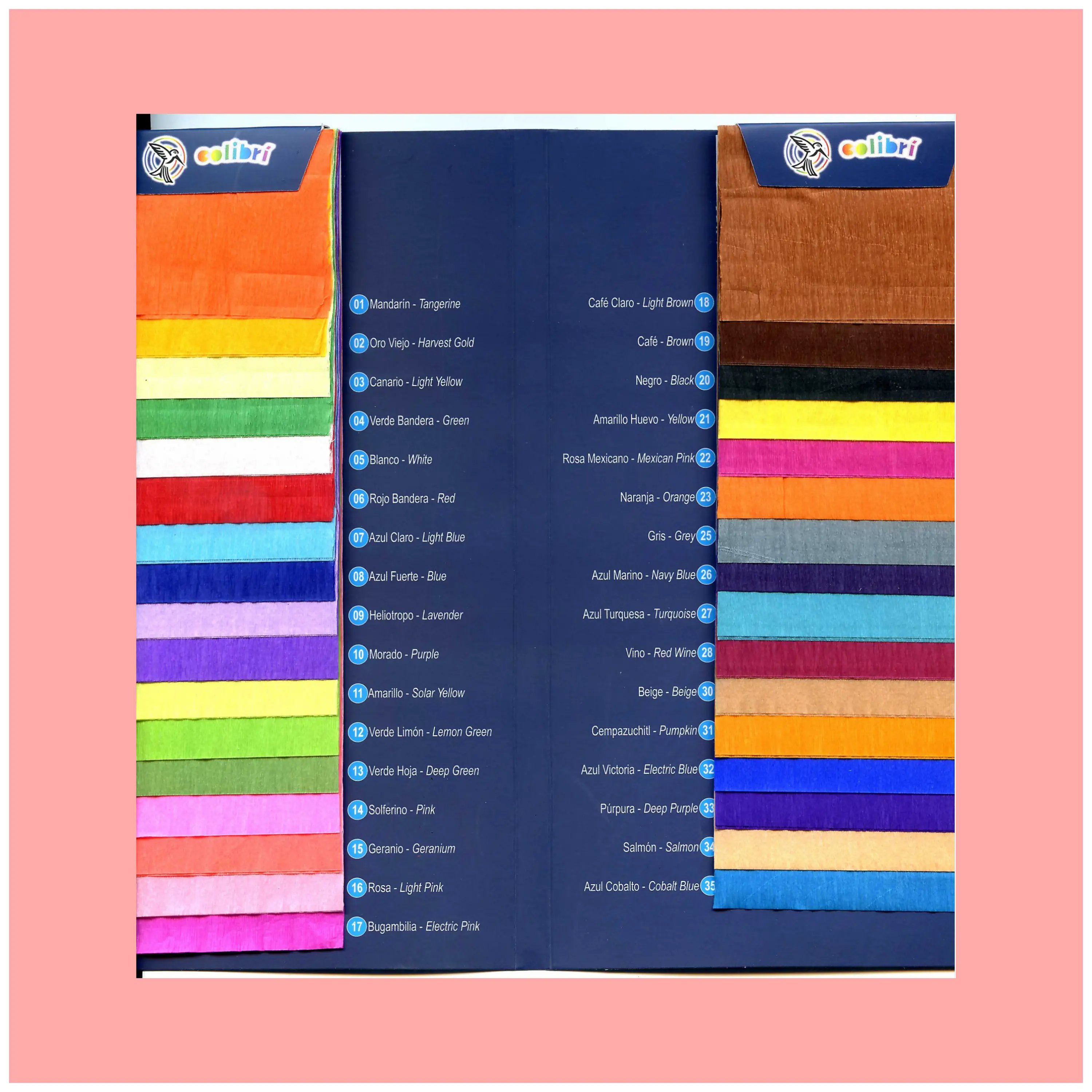 Crepe Paper package 10 Sheets of 79x20 Inches - Vibrant Colors - Ideal for Crafts, Paper Flowers and Piñatas
