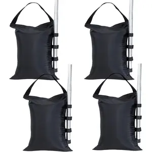 160LBS Heavy Duty Canopy Weights Sand Bags for Pop Up Canopy Tent ,Patio Umbrellas, Gazebos,4 Pack Black (Without Sand)