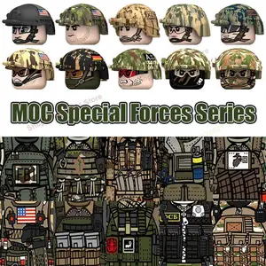 Military Special Forces Soldier Figure Building Blocks US FBI Air Force Navy Ranger Marine SEAL KSK Alpha Helmet Vest Bricks Toy popular