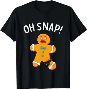 Albatross  Gingerbread Man Oh Snap Christmas Funny Cookie Baking Gift Short Sleeve T-Shirt