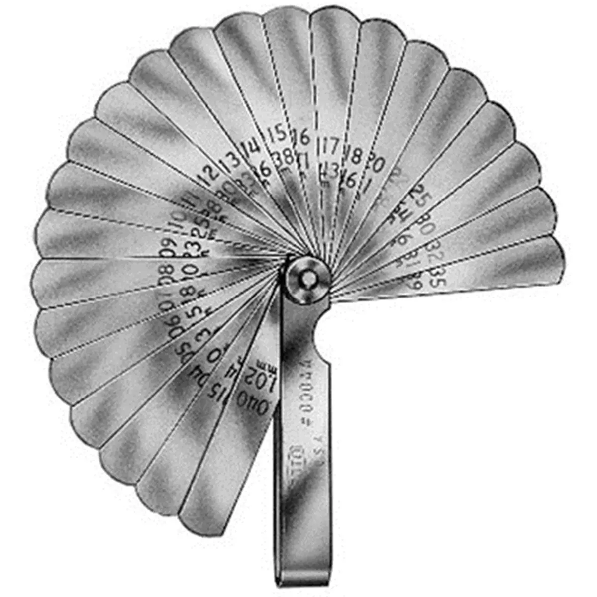 212 MAIN Proto 577-000AA Heavy Duty Feeler Gauge Set, 25 Blades with Etched Sizes, Precision Test Gauge for Office & School Stationery Needs, Twenty-Five Blades