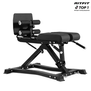 RITFIT BE01 Adjustable Back Extension Machine - Steel Frame Core Strength Trainer, Adjustable Settings, Wide Base, Versatile At Home Gym Strength Training Equipment, At Home Gym Equipment