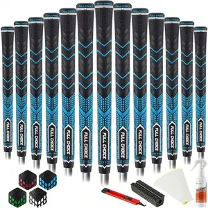 Rubber Grips 13 Pack, High Traction, Non-Slip, Advanced Texture, Choose From 13 Grips Or 13 Grips With Regripping Kit, Standard/Mid/Jumbo Size, 4 Colors Available