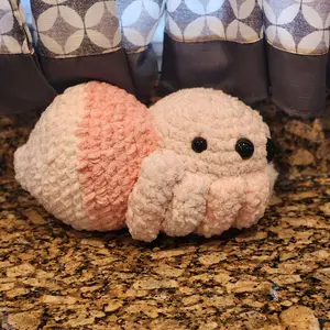Pink Crocheted Spider