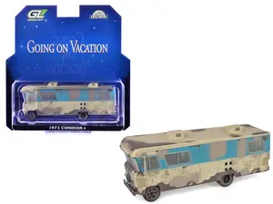 1972 Condor II RV (Recreational Vehicle) "Going on Vacation" Evergreen (Weathered) 1/64 Diecast Model Car by Greenlight