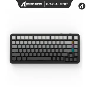 ATTACK SHARK M86 Wireless Mechanical Keyboard, 75% Layout Gasket Custom Structure,Hot Swappable,RGB Backlit,Pre-lubed Switches,Side Printed PBT Keycaps,Tri-Mode BT5.0/2.4GHz/USB-C Keyboard for Win/Mac
