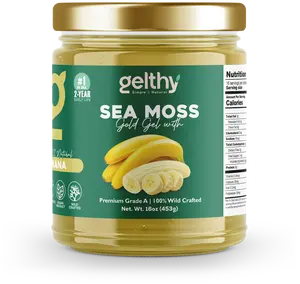 Sea Moss Gel with Banana 2 Year Shelf Life Wildcrafted from St. Lucia Island