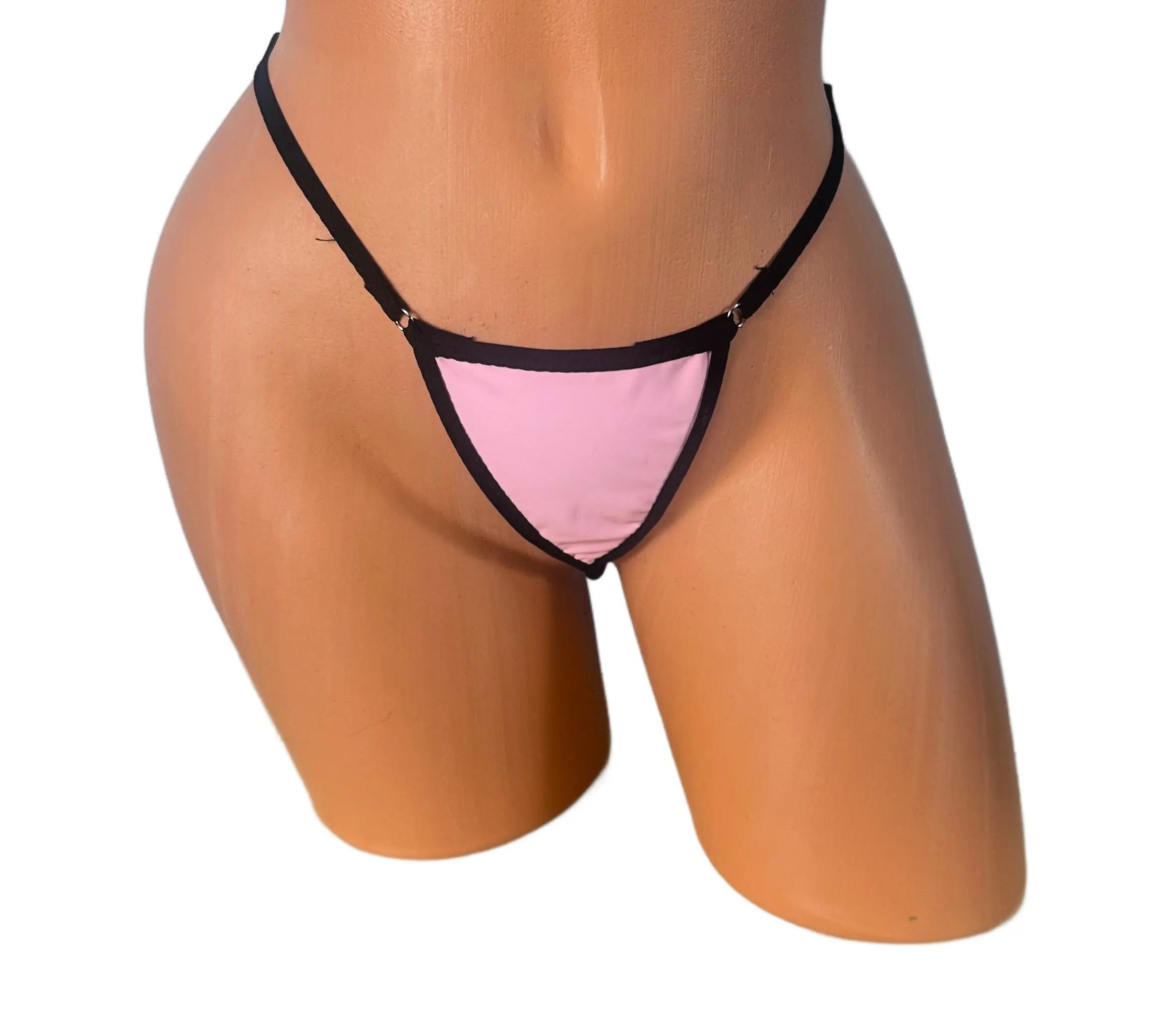 Pink Black Trim Micro Thong
