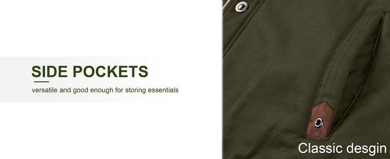 Men's Vintage Western Trucker Jacket 2025 Sherpa-Lined Winter Coat Fleece Casual Outerwear with Multiple Pockets Khaki Beige Long Sleeve Warm Cotton Shell