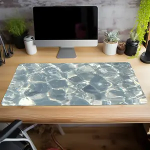 Viral Clear Water Ripple Mouse Pad | Calming Light Blue Water Surface Desk Mat | Oversized Non-Slip | Minimalist Aesthetic Vibe | Smooth Surface | Desk Accessories | 2026 Trendy Setup #FYP #DeskGoals #WaterRippleMatVibes