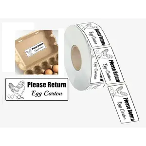 1 x 2.625 Inch 500 count Please Return Egg Cartons Stickers Farm  Eggs Carton Labels - Chicken Container Packaging Stickers for Egg Producers, Farms,Farmers' Markets