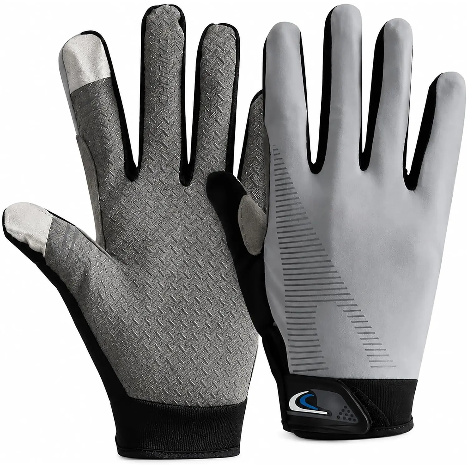 Cycling Gloves for Men and Women, Lightweight Full-Finger Bike Gloves with Anti-Slip Palm, Breathable Biking Gloves with Touchscreen Fingertips for Road, Trail, Commute and Daily Riding