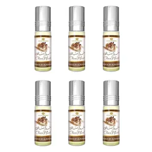 Al-Rehab Pack of 6 Choco Musk Roll-on Perfume Oil for Men and Women - 6ml (0.2oz) Unisex Fragrance Bundle