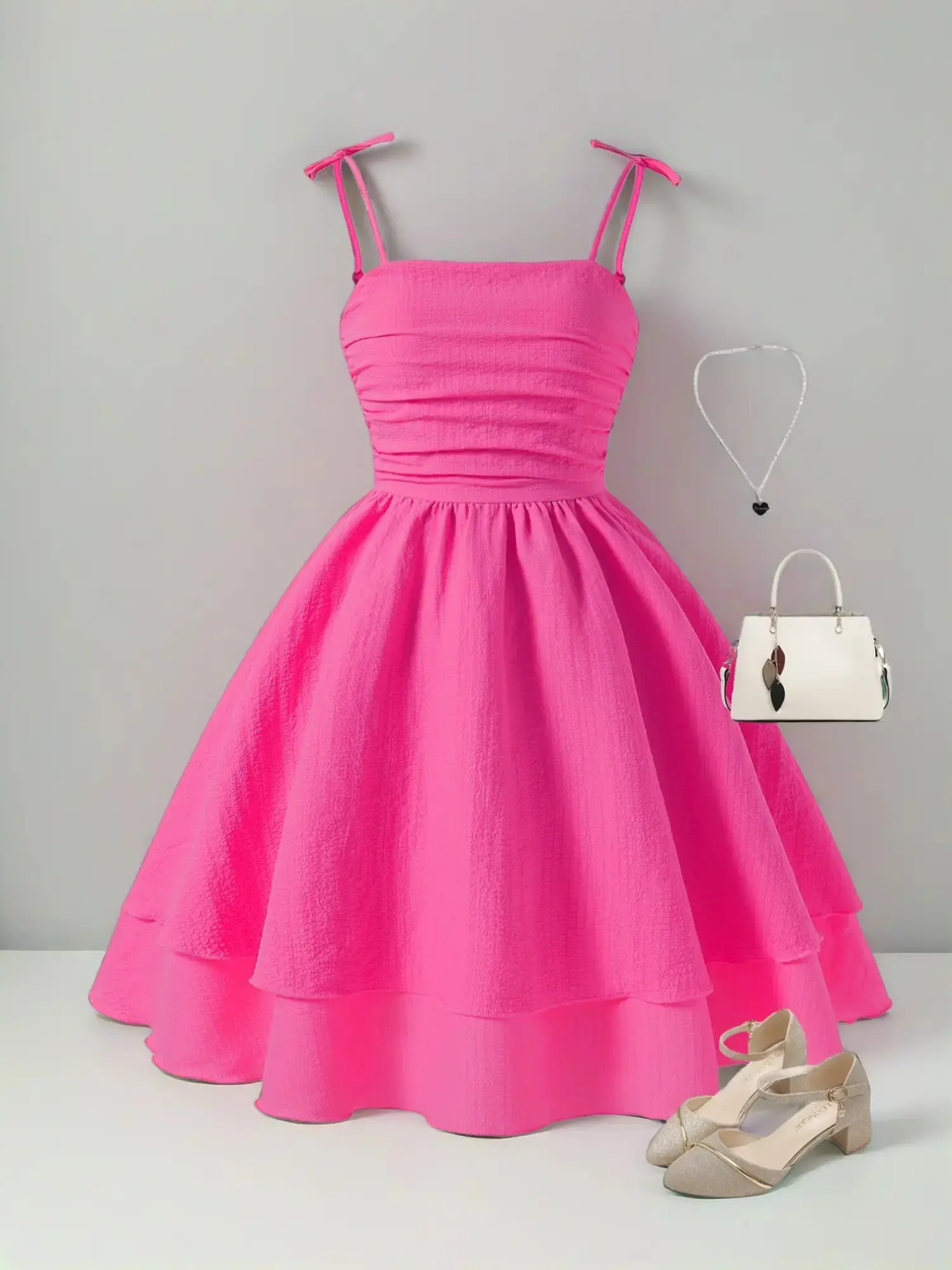 Girl's Solid Color Tie Shoulder Cami Dress, Ruffle Strap Dress, Sleeveless Ruffled Dress, Cute Fashion Casual Sleeveless Short for Party Holiday Wedding Guest, Kids Summer Clothes, Dresses Summer - TikTok Shop Girl's Solid Color Tie Shoulder Cami Dress, Ruffle Strap Dress, Sleeveless Ruffled Dress, Cute Fashion Casual Sleeveless Short for Party Holiday Wedding Guest, Kids Summer Clothes, Dresses Summer - TikTok Shop