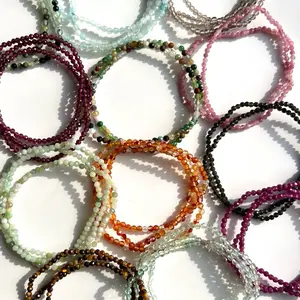 Crystal Faceted Bracelets | Gemstone Bracelets | 4mm Bracelets | Manifestation Crystals | Jadeite Jewelry | Genuine Crystal | Natural Gemstones