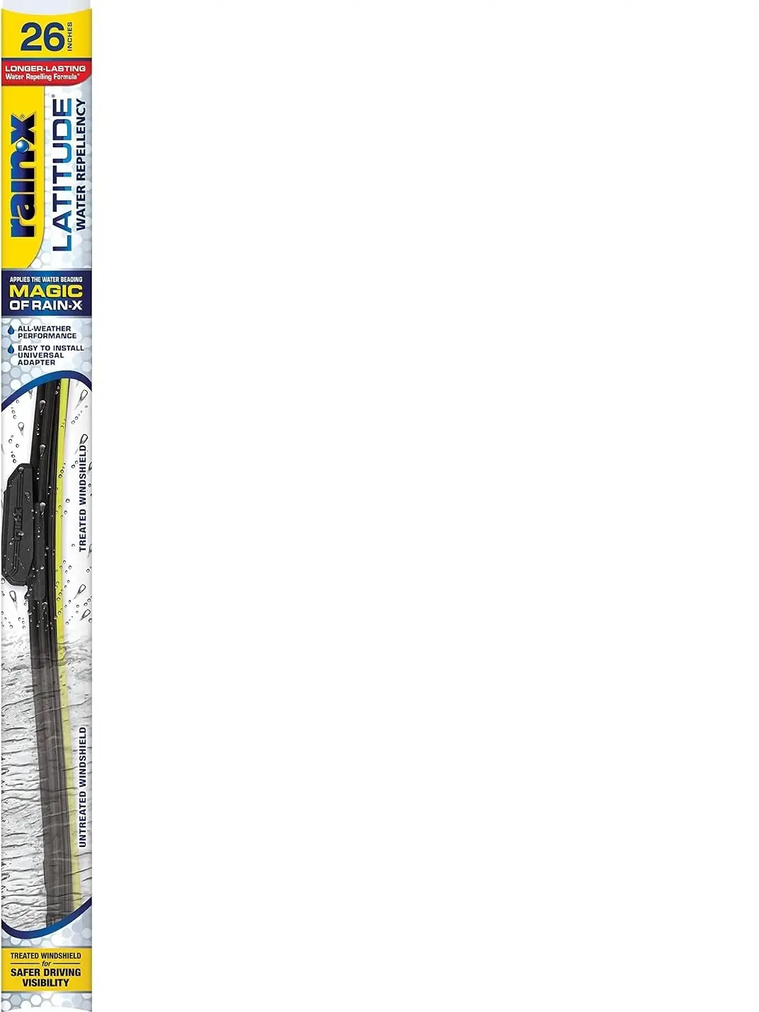 Rain-X 5079281-2 Repellency Water Repellent Wiper Blades, 26" Windshield Wiper, All Weather Streak-Free for Enhanced Visibility w/Water Repellency Formula