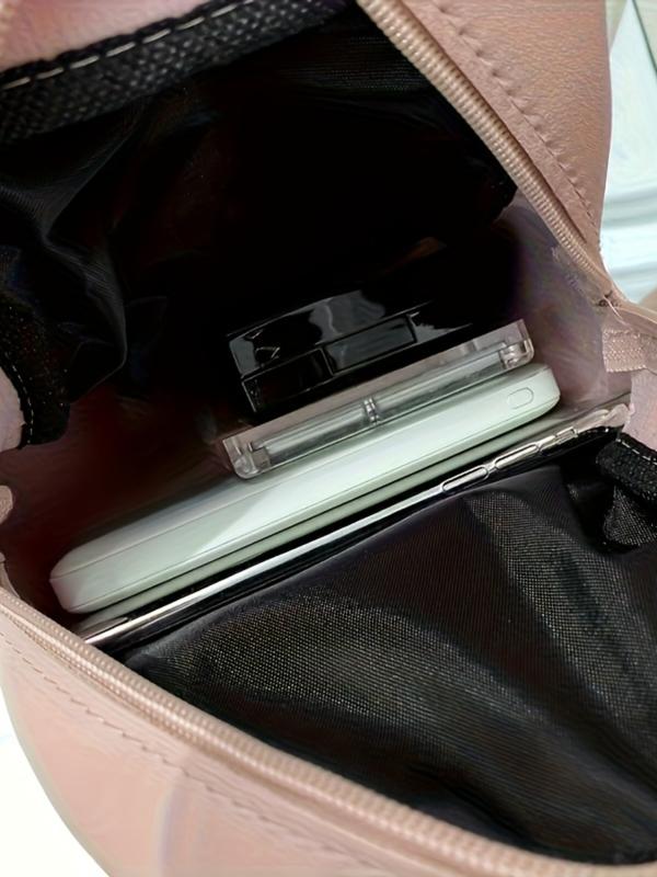 Cute Mini Diamond Stitched Fashion Durable Backpack, Large Capacity, Adjustable Straps, Buckle, Casual Shoulder Bag for Teens & Adults