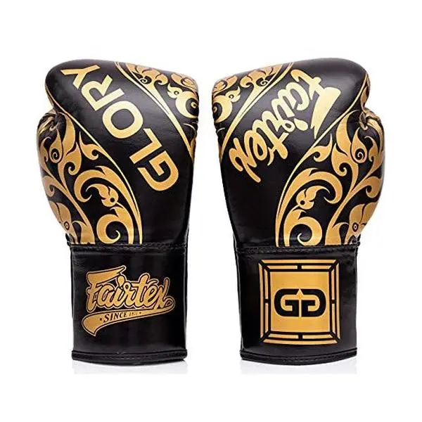 Fairtex Glory BGLG2 Unisex Black Kickboxing Gloves, 14 oz Boxing Equipment - On Sale