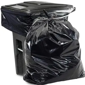 PG6-9560 Heavy Duty 95 - 96 Gallon Trash Can Liners - Huge 50 Pack - 2.0 MIL Thick Garbage Bags for Toter Contractors Lawn Leaf