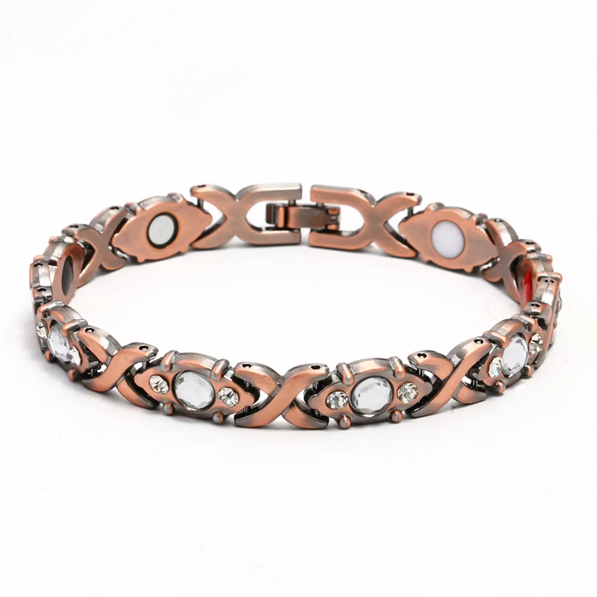 Fashionable Detachable Energy Magnet Bracelet, Eco-friendly Alloy with Diamonds, Adjustable Women's Bracelet Fashionable Detachable Energy Magnet Bracelet, Eco-friendly Alloy with Diamonds, Adjustable Women's Bracelet