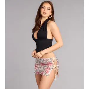 Flirty Fab Floral Sequin Mini Skirt Flirty Fab Floral Sequin Mini Skirt