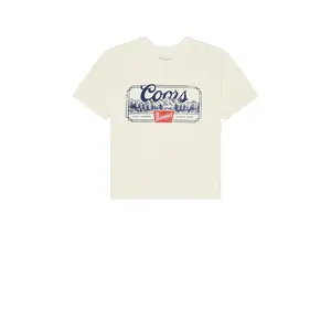 The Forecast Agency Coors Banquet Beer Cropped Tee in Natural Unisex