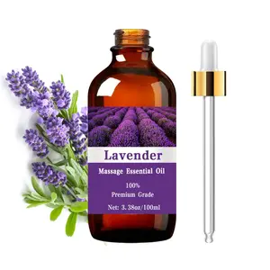 Lavender Essential Oil 100ML/3.38oz, Pure Perfume Grade, Hair & Skin Care, Massage, Diffuser Humidifier, Natural Scent, Long-Lasting Moisturizing