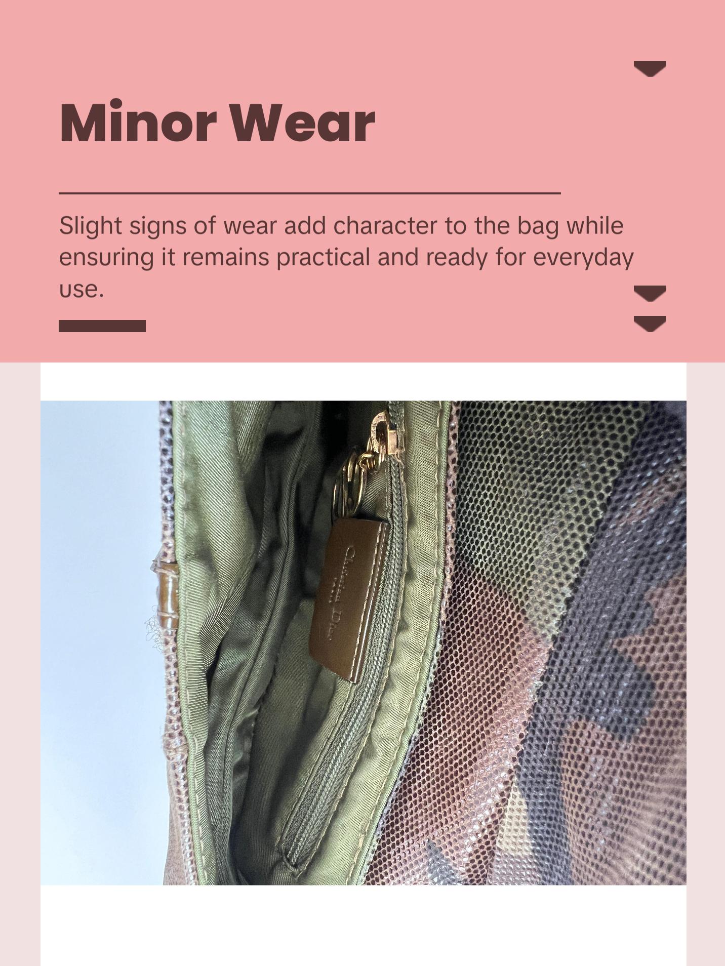 Pre-owned Dior leather Shoulder Bags Extremely rare small size camouflage saddle bag