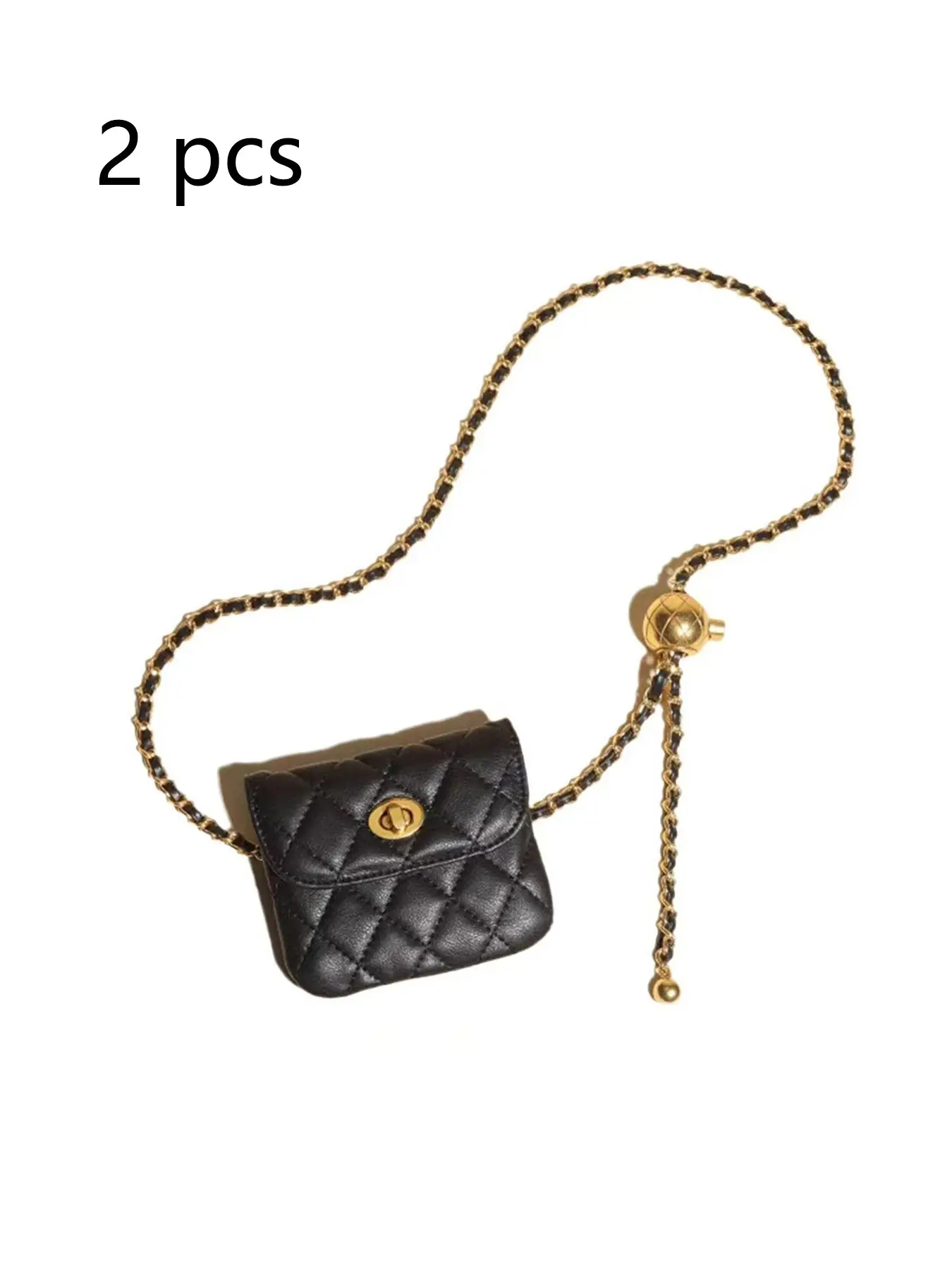 2PCS Women's Convertible Bag 6 Ways: Crossbody Shoulder Bag + Detachable Waist Chain Purse + Clutch + Wallet | Adjustable Multi-Functional Handbag