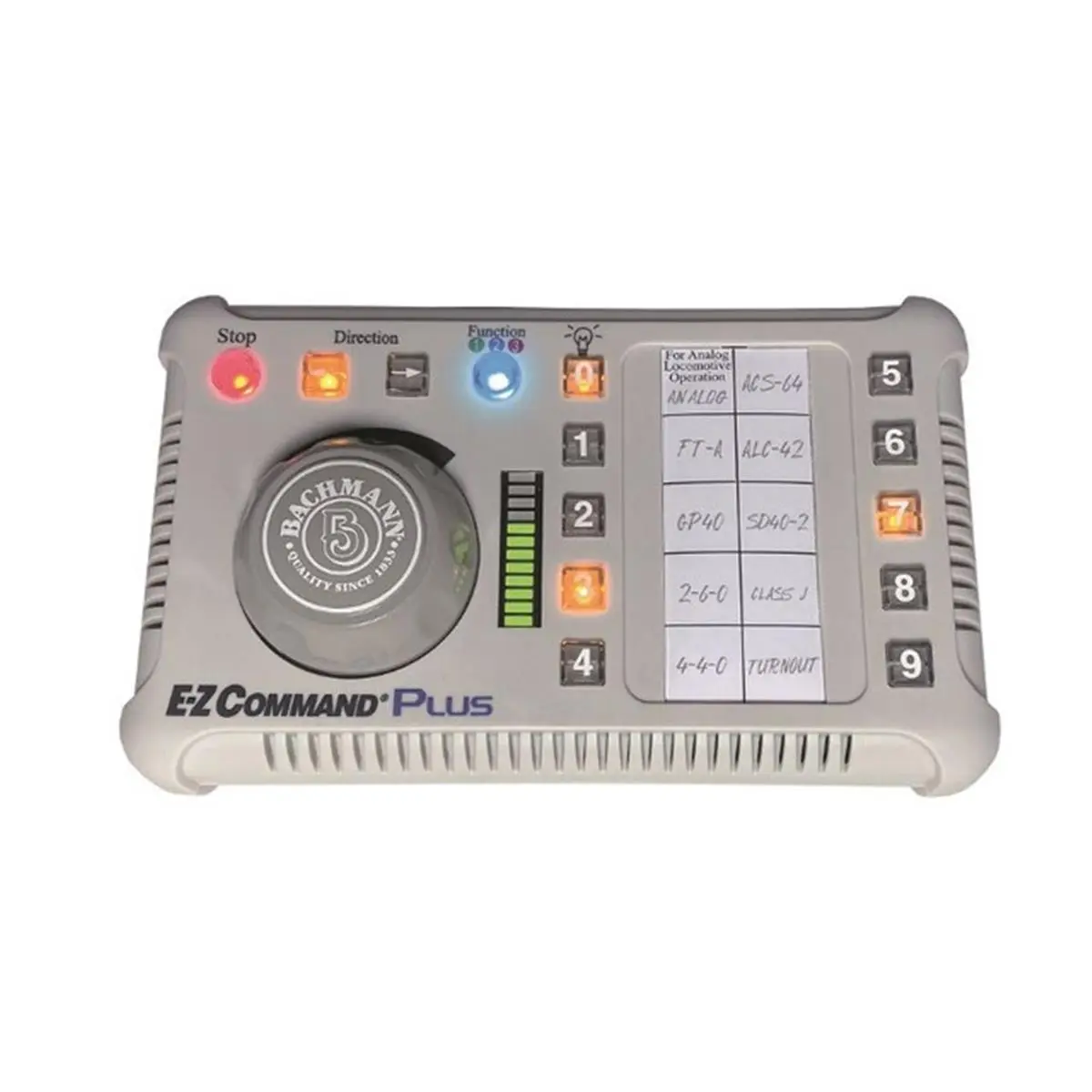 212 MAIN Bachmann E-Z Command Plus Digital Control Station - HO Scale Small Animal Toy Accessory with Lighting, Emergency Stop, Direction Control, Speed Adjustment, 128-Speed Steps, Remote for Trains, Locomotive